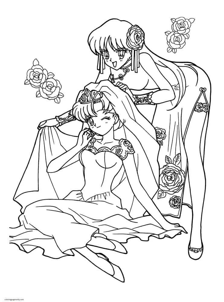 Çocuklar İçin Sailor Moon Boyama Sayfaları 