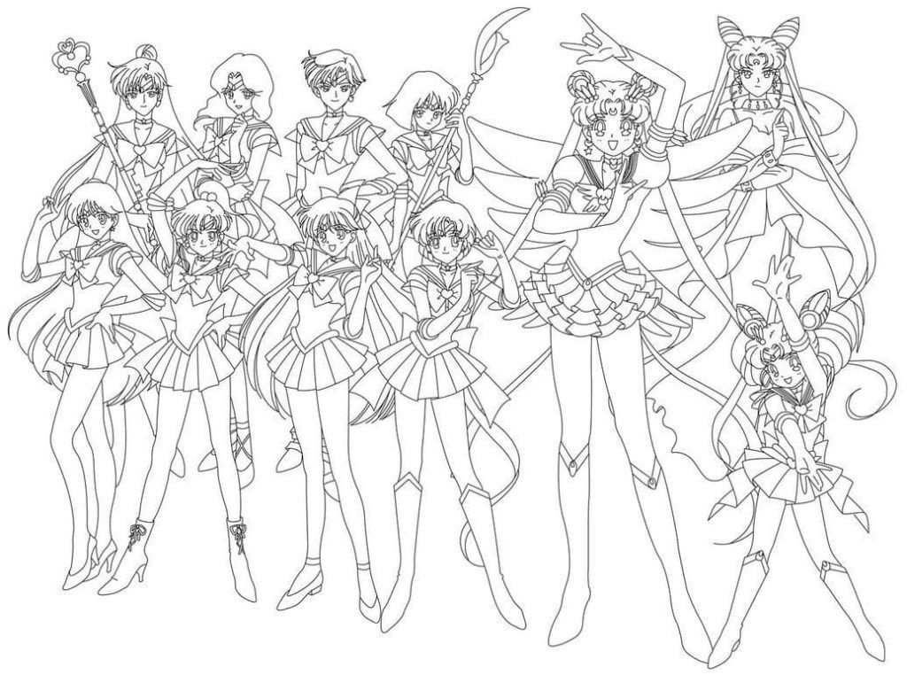 Çocuklar İçin Sailor Moon Boyama Sayfaları 