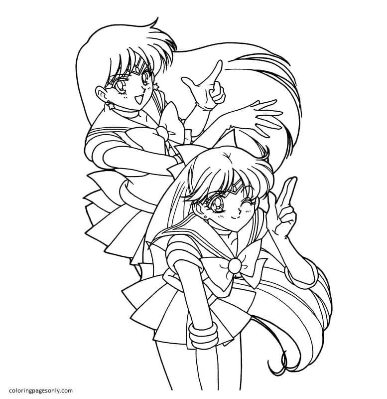 Çocuklar İçin Sailor Moon Boyama Sayfaları 