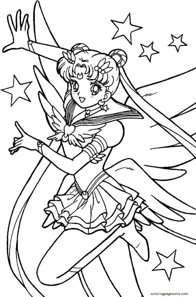 Çocuklar İçin Sailor Moon Boyama Sayfaları 