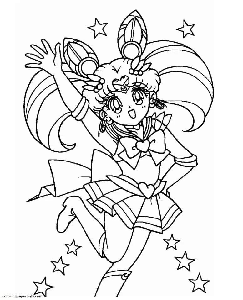 Çocuklar İçin Sailor Moon Boyama Sayfaları 