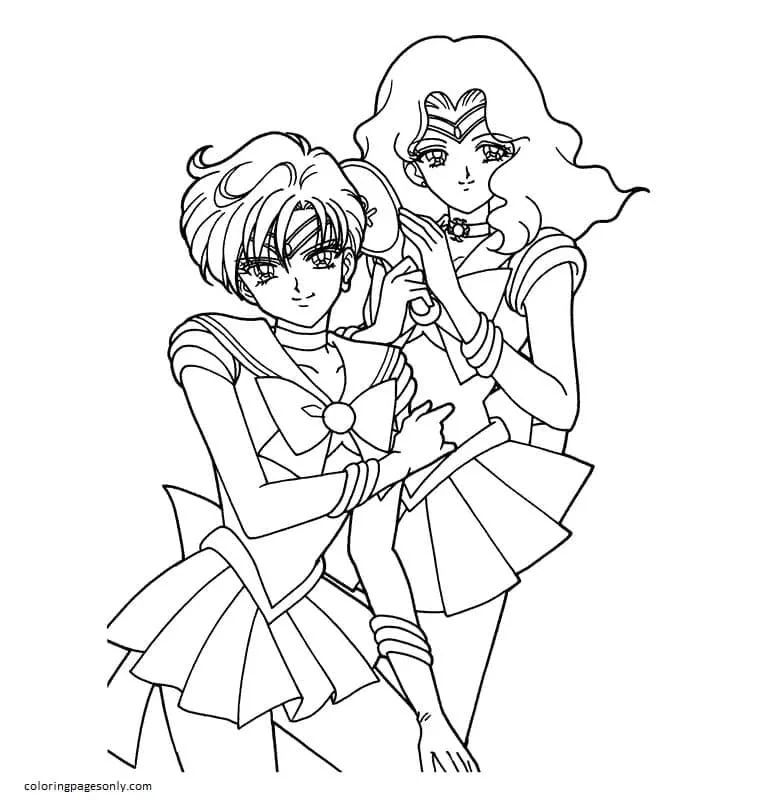 Çocuklar İçin Sailor Moon Boyama Sayfaları 