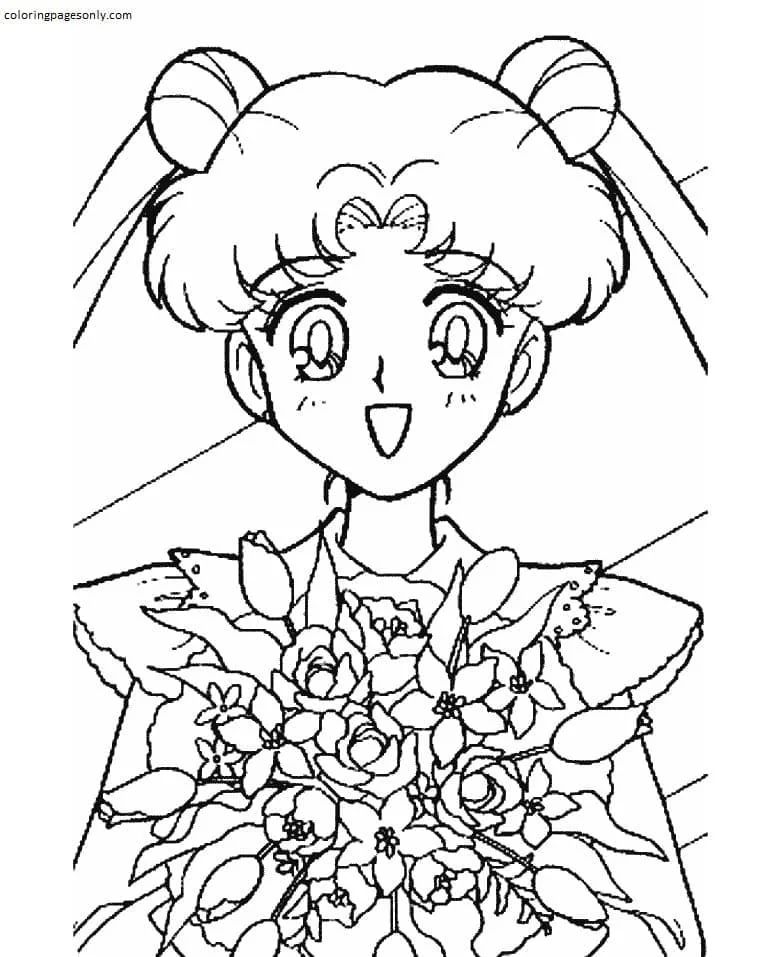 Çocuklar İçin Sailor Moon Boyama Sayfaları 