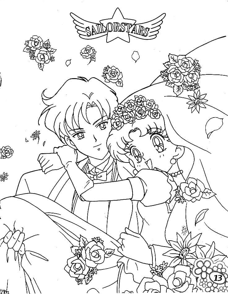 Çocuklar İçin Sailor Moon Boyama Sayfaları 
