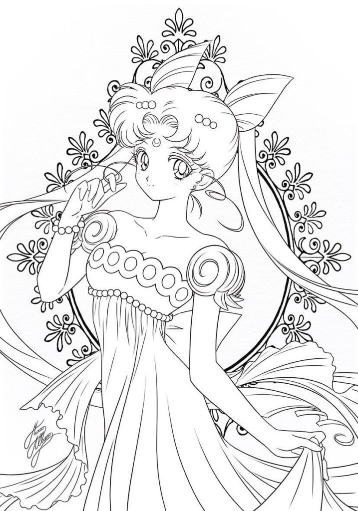 Çocuklar İçin Sailor Moon Boyama Sayfaları 