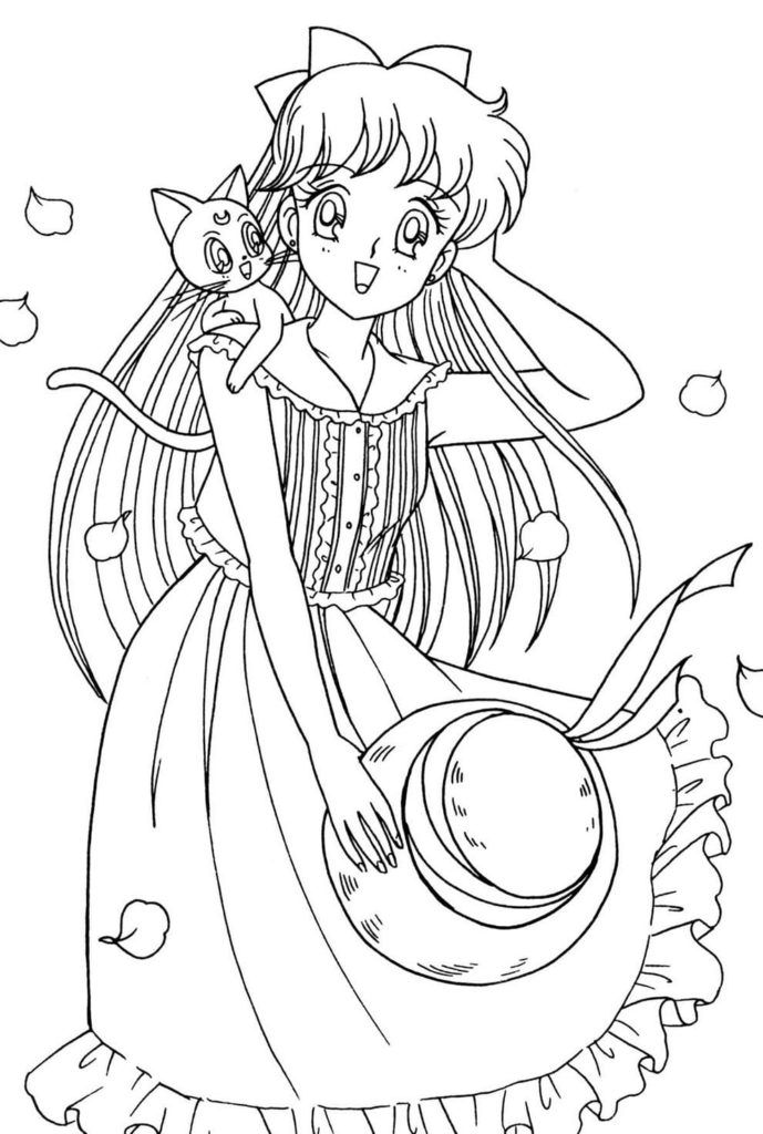 Çocuklar İçin Sailor Moon Boyama Sayfaları 