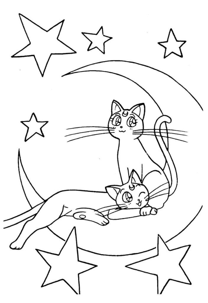 Çocuklar İçin Sailor Moon Boyama Sayfaları 