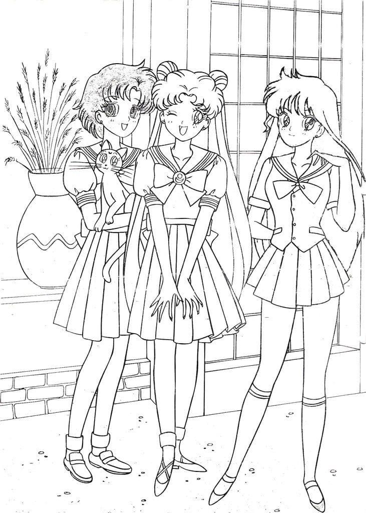 Çocuklar İçin Sailor Moon Boyama Sayfaları 