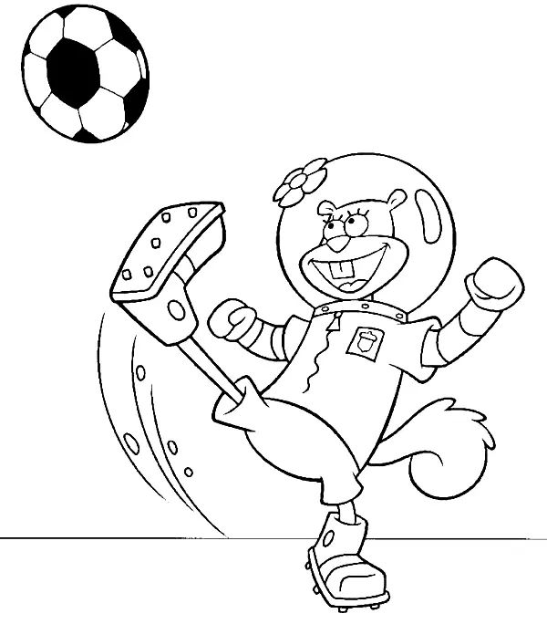 Çocuklar İçin Sandy Cheeks Boyama Sayfaları 