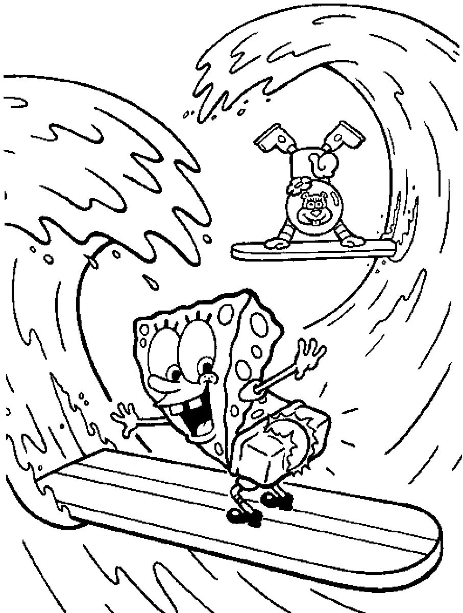 Çocuklar İçin Sandy Cheeks Boyama Sayfaları 