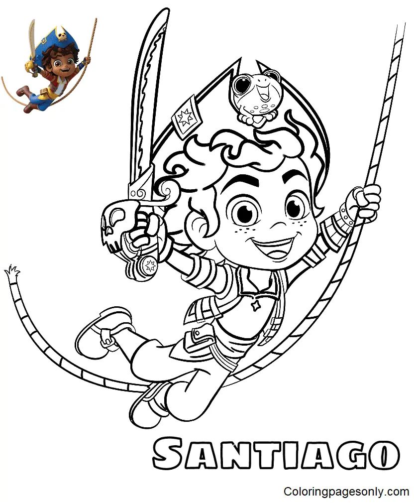 Çocuklar İçin Santiago Boyama Sayfaları 