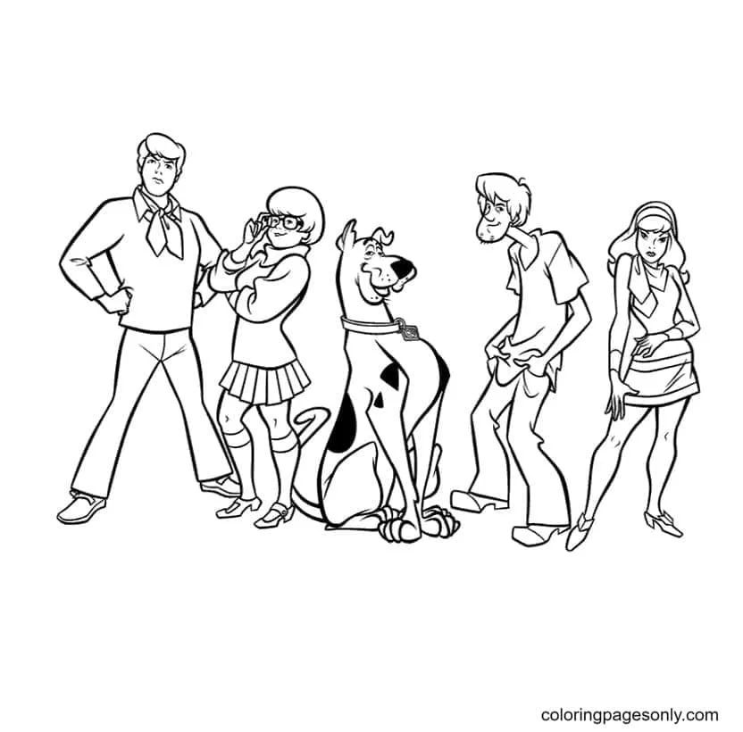 Çocuklar İçin Scooby Doo Boyama Sayfaları 