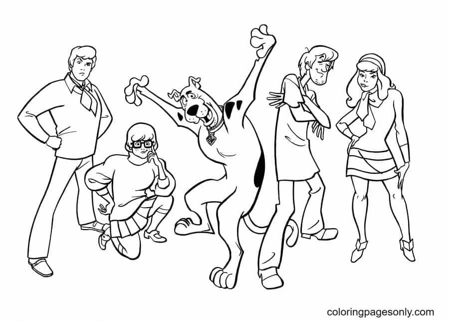 Çocuklar İçin Scooby Doo Boyama Sayfaları 