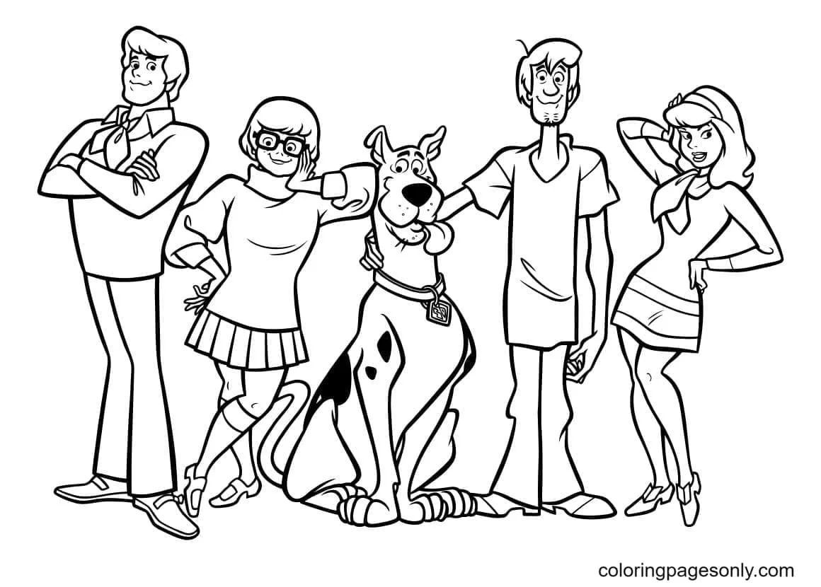 Çocuklar İçin Scooby Doo Boyama Sayfaları 