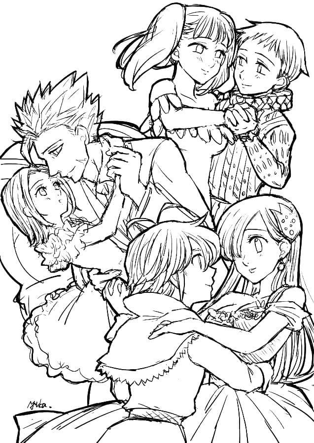 Çocuklar İçin Seven Deadly Sins Boyama Sayfaları 