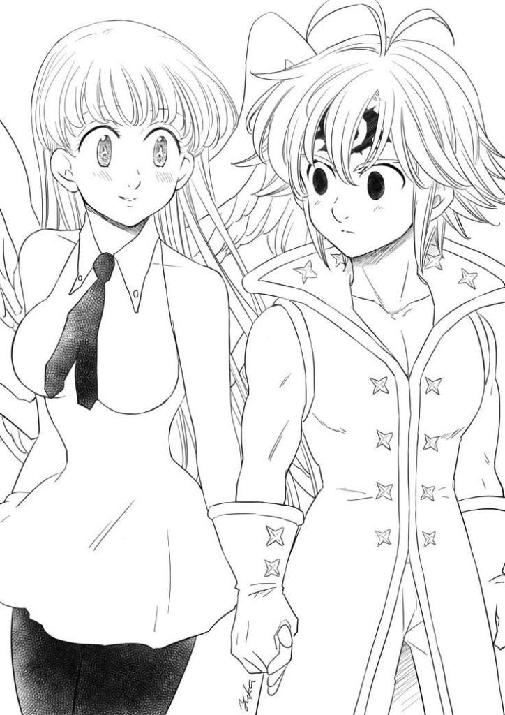 Çocuklar İçin Seven Deadly Sins Boyama Sayfaları 