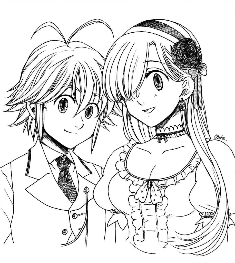 Çocuklar İçin Seven Deadly Sins Boyama Sayfaları 