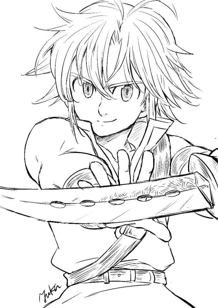 Çocuklar İçin Seven Deadly Sins Boyama Sayfaları 
