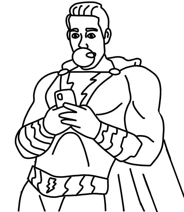 Çocuklar İçin Shazam Boyama Sayfaları 