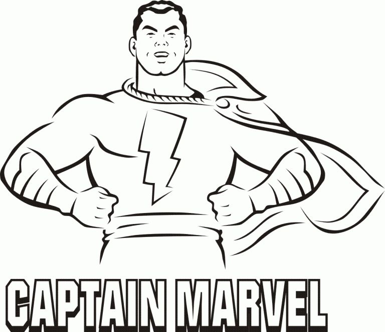 Çocuklar İçin Shazam Boyama Sayfaları 