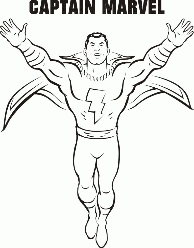 Çocuklar İçin Shazam Boyama Sayfaları 