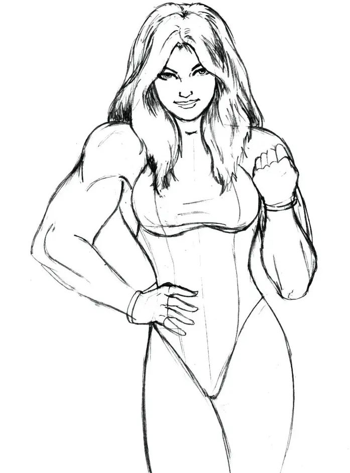 Çocuklar İçin She Hulk Boyama Sayfaları 