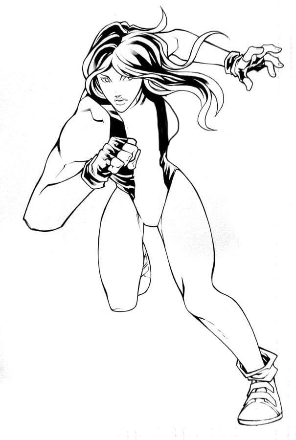 Çocuklar İçin She Hulk Boyama Sayfaları 