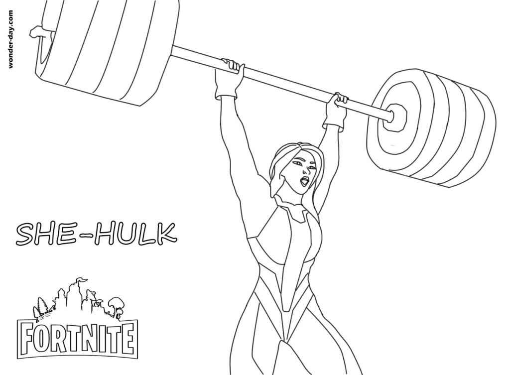 Çocuklar İçin She Hulk Boyama Sayfaları 