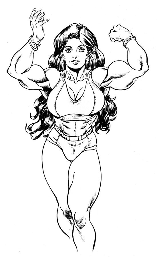 Çocuklar İçin She Hulk Boyama Sayfaları 