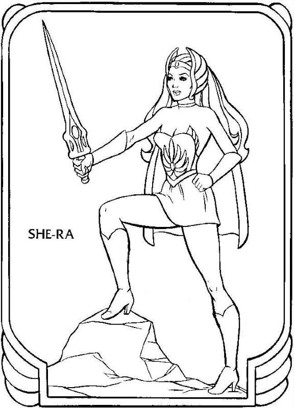 Çocuklar İçin She Ra Boyama Sayfaları 