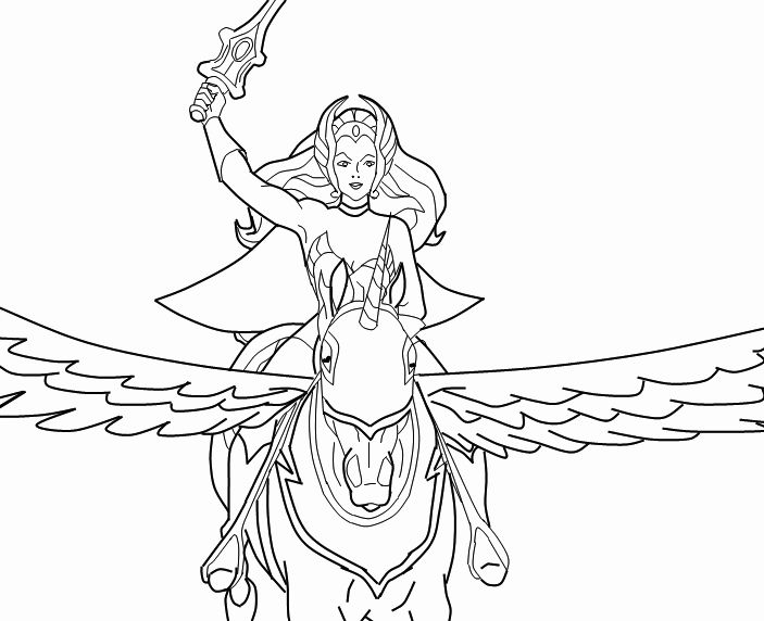 Çocuklar İçin She Ra Boyama Sayfaları 
