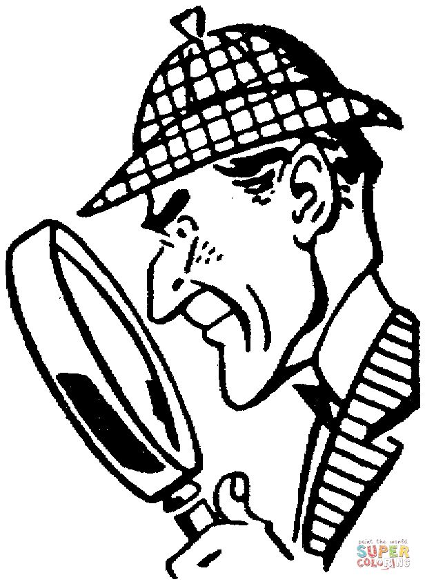 Çocuklar İçin Sherlock Holmes Boyama Sayfaları 