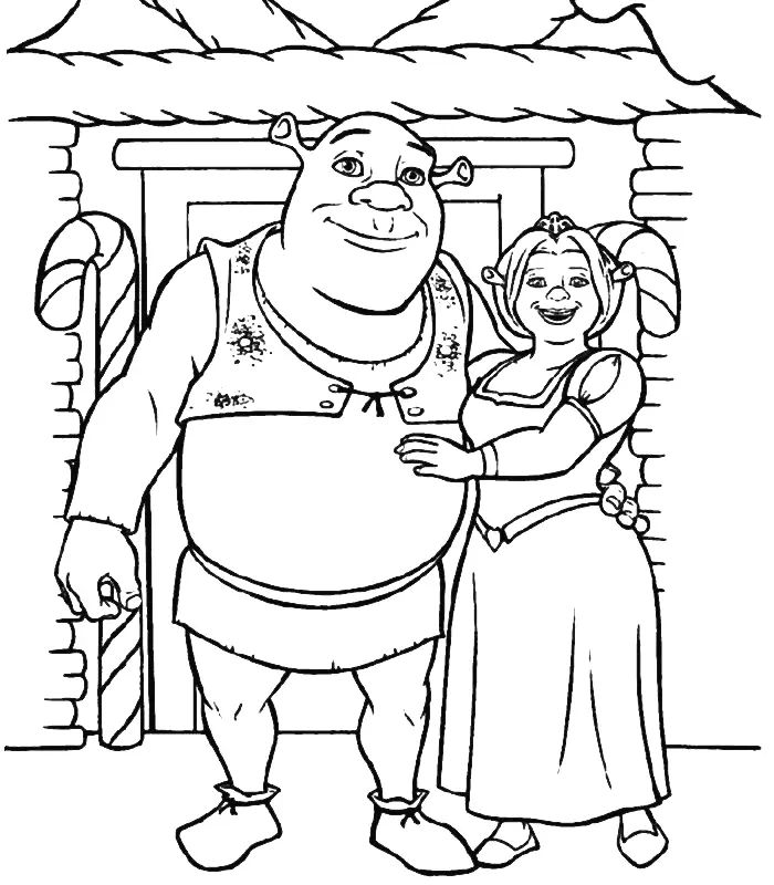 Çocuklar İçin Shrek Boyama Sayfaları 