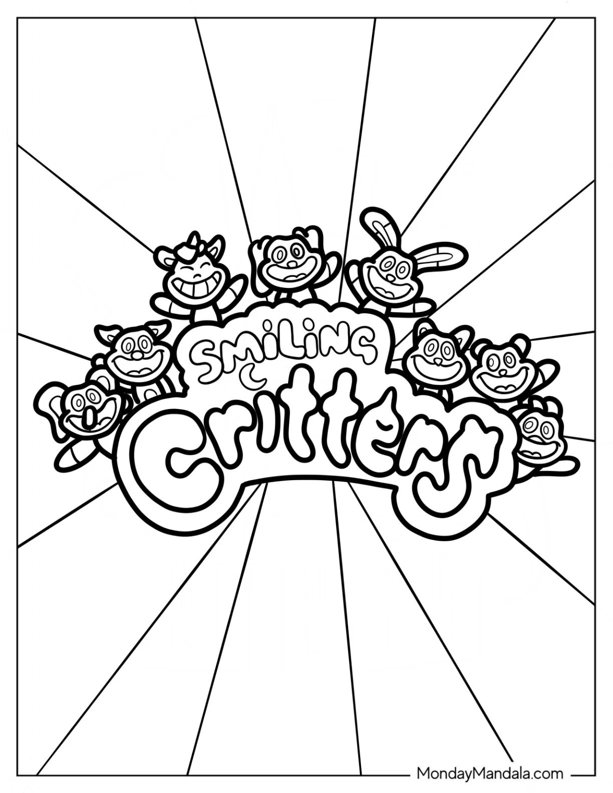 Çocuklar İçin Similing Critters Boyama Sayfaları 
