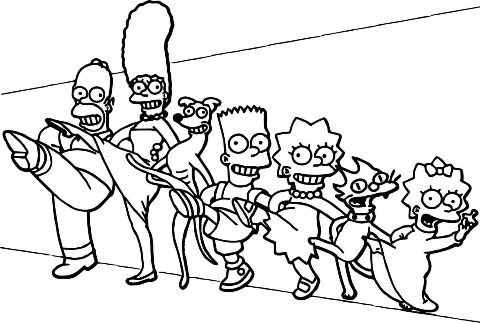 Çocuklar İçin Simpsonlar Boyama Sayfaları 