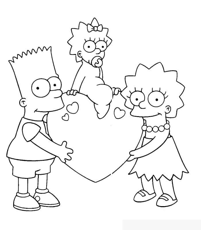 Çocuklar İçin Simpsonlar Boyama Sayfaları 