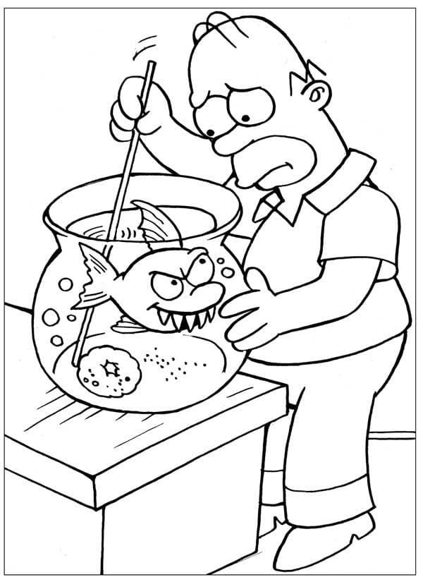 Çocuklar İçin Simpsonlar Boyama Sayfaları 