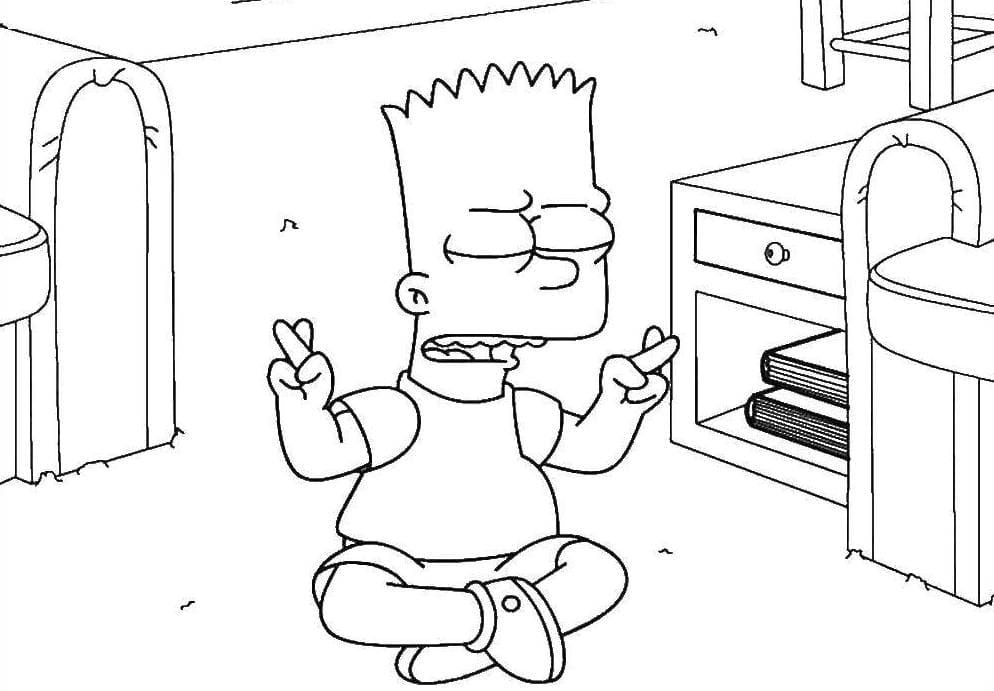 Çocuklar İçin Simpsonlar Boyama Sayfaları 