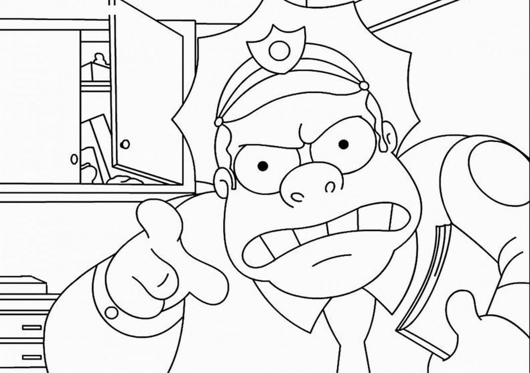 Çocuklar İçin Simpsonlar Boyama Sayfaları 