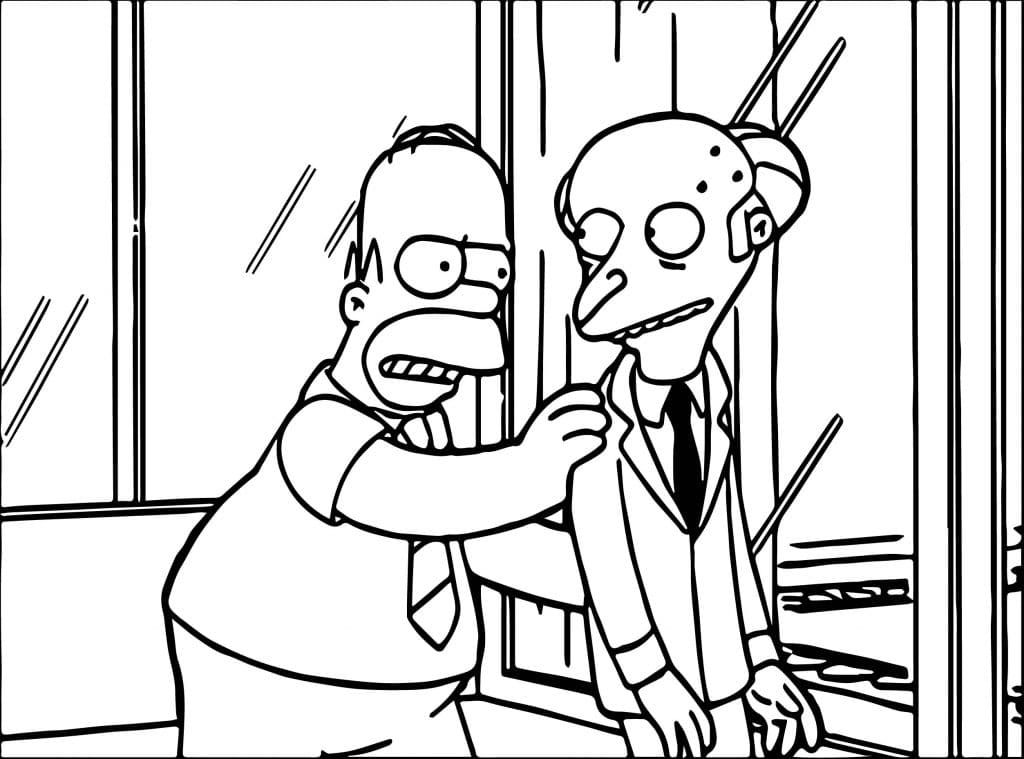 Çocuklar İçin Simpsonlar Boyama Sayfaları 