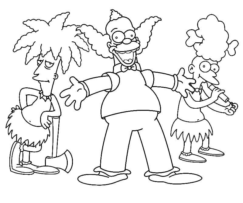 Çocuklar İçin Simpsonlar Boyama Sayfaları 
