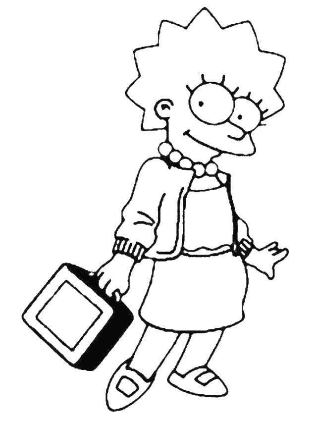Çocuklar İçin Simpsonlar Boyama Sayfaları 