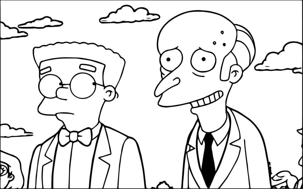 Çocuklar İçin Simpsonlar Boyama Sayfaları 