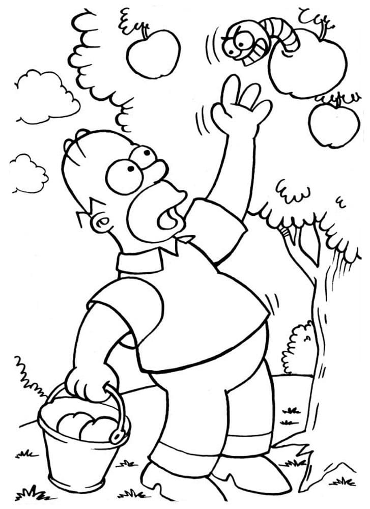 Çocuklar İçin Simpsonlar Boyama Sayfaları 