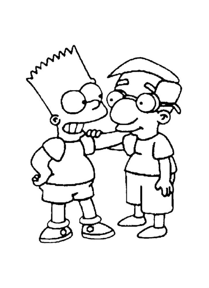 Çocuklar İçin Simpsonlar Boyama Sayfaları 