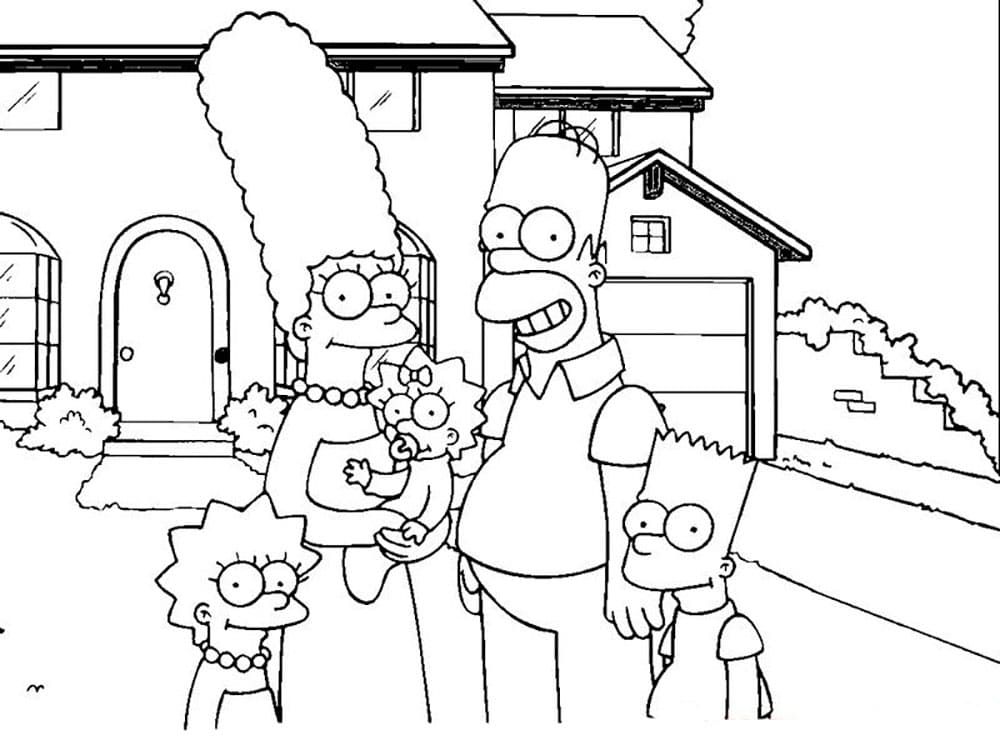 Çocuklar İçin Simpsonlar Boyama Sayfaları 