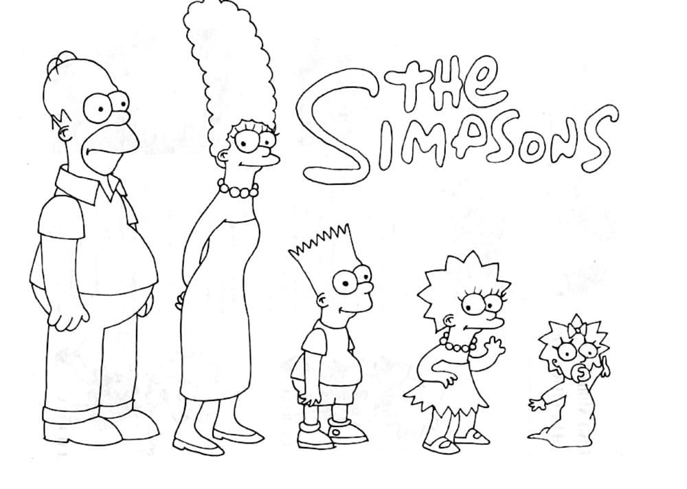 Çocuklar İçin Simpsonlar Boyama Sayfaları 