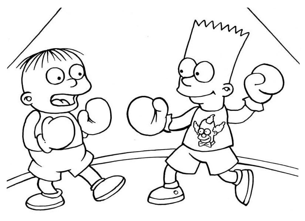 Çocuklar İçin Simpsonlar Boyama Sayfaları 