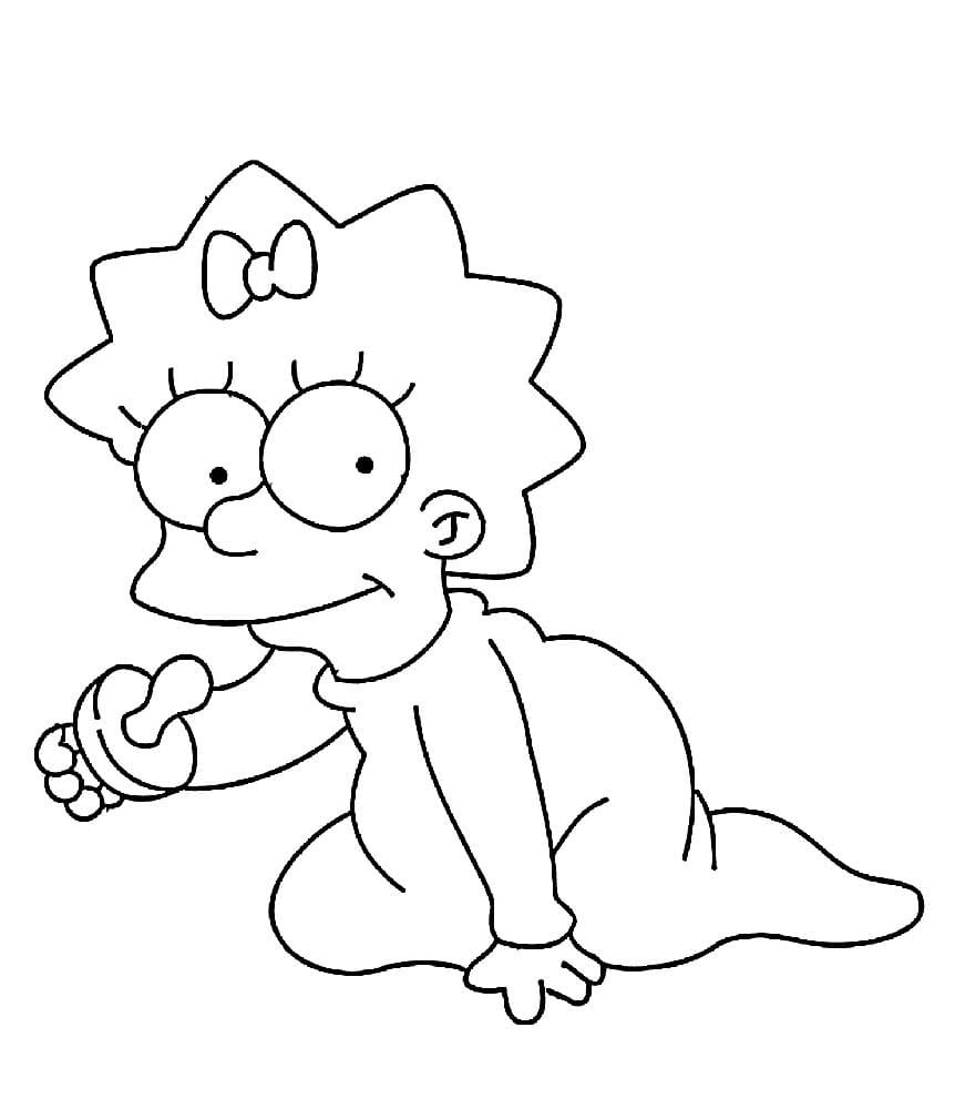 Çocuklar İçin Simpsonlar Boyama Sayfaları 