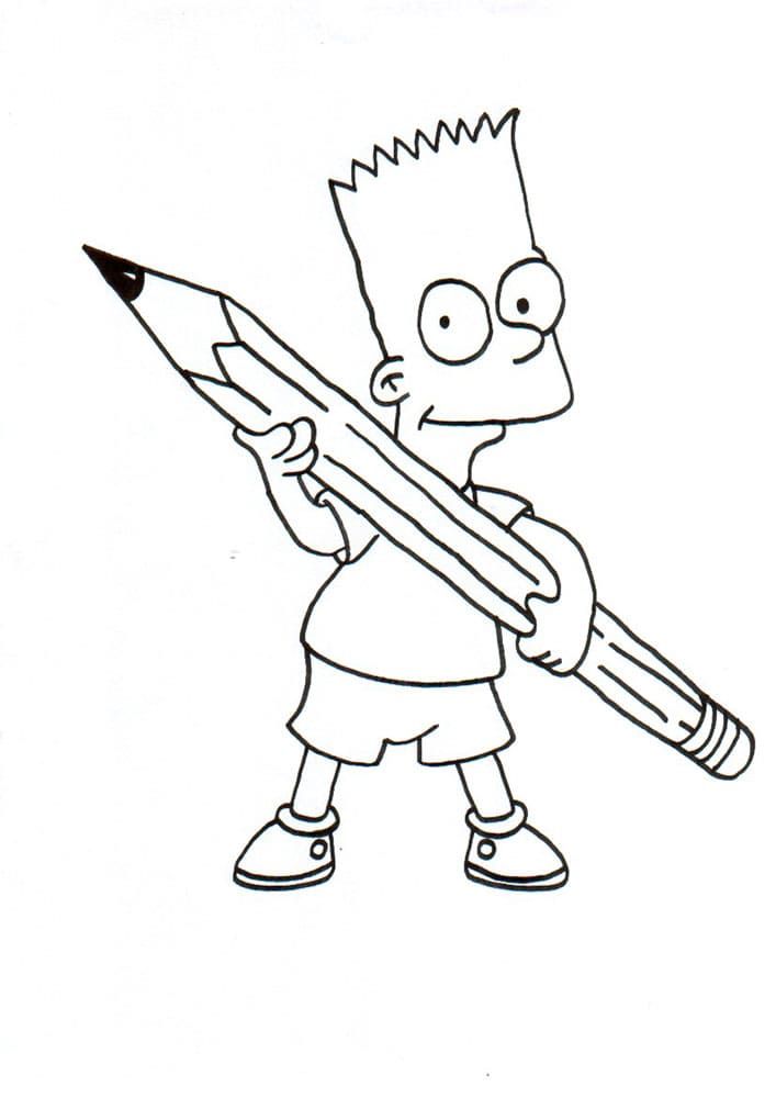 Çocuklar İçin Simpsonlar Boyama Sayfaları 